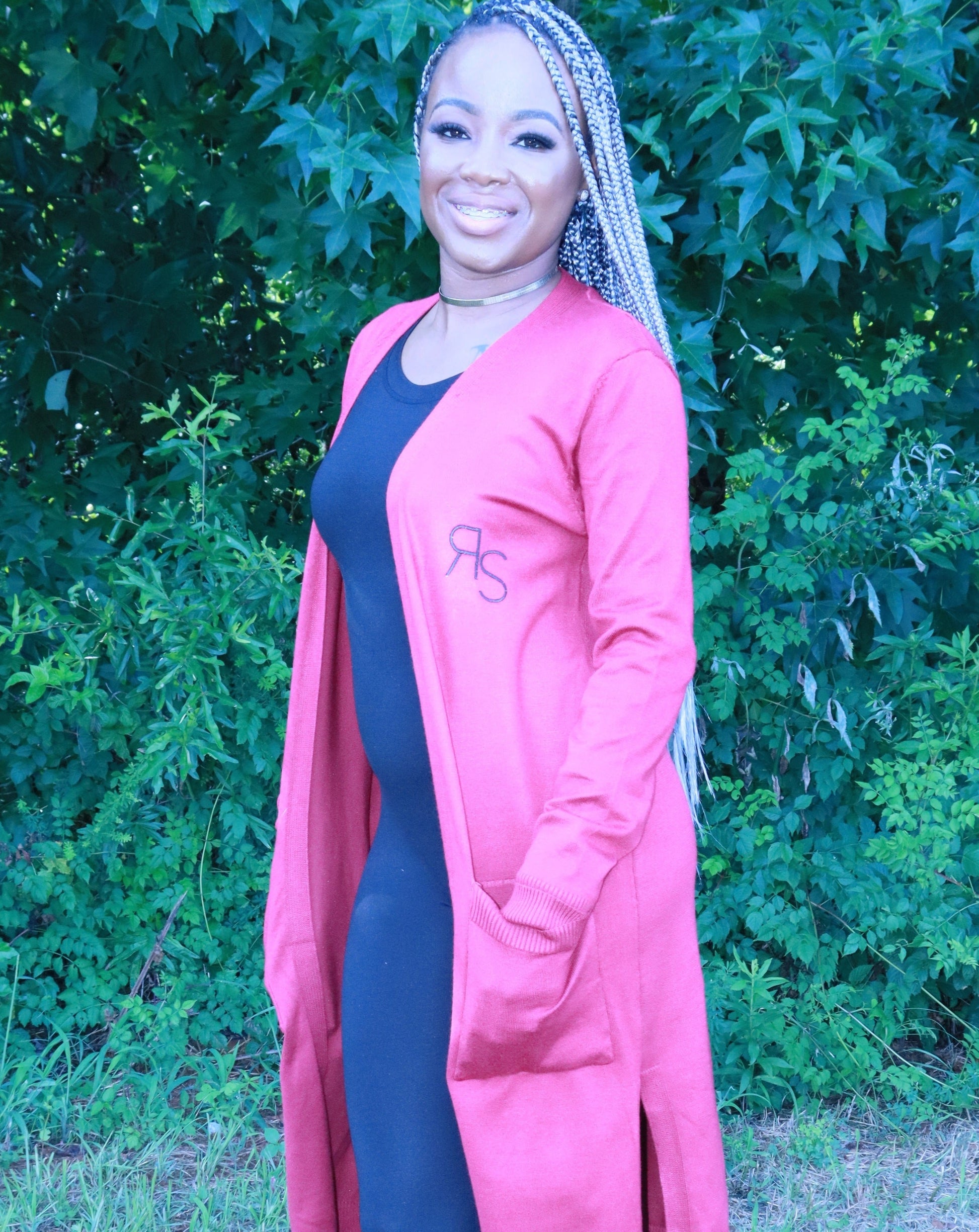 Long Dark Red Cardigan – Respect The Style by Ruth Stylez