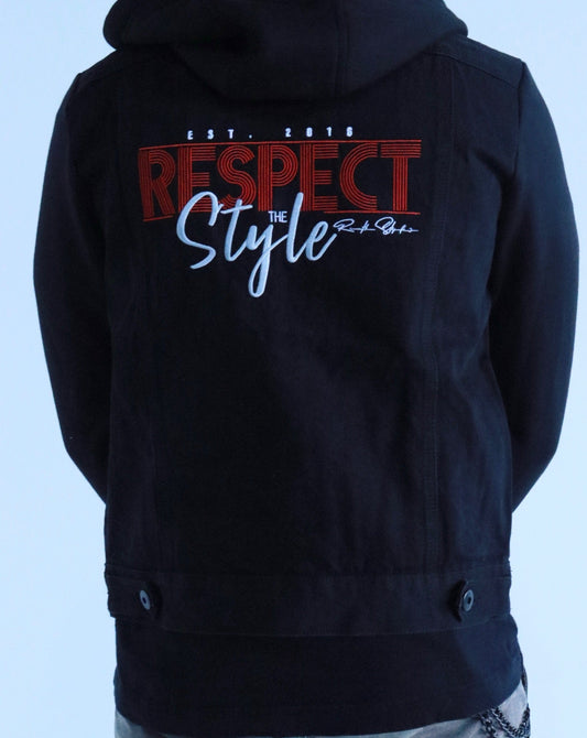 Respect The Style Classic Black Denim Jacket!