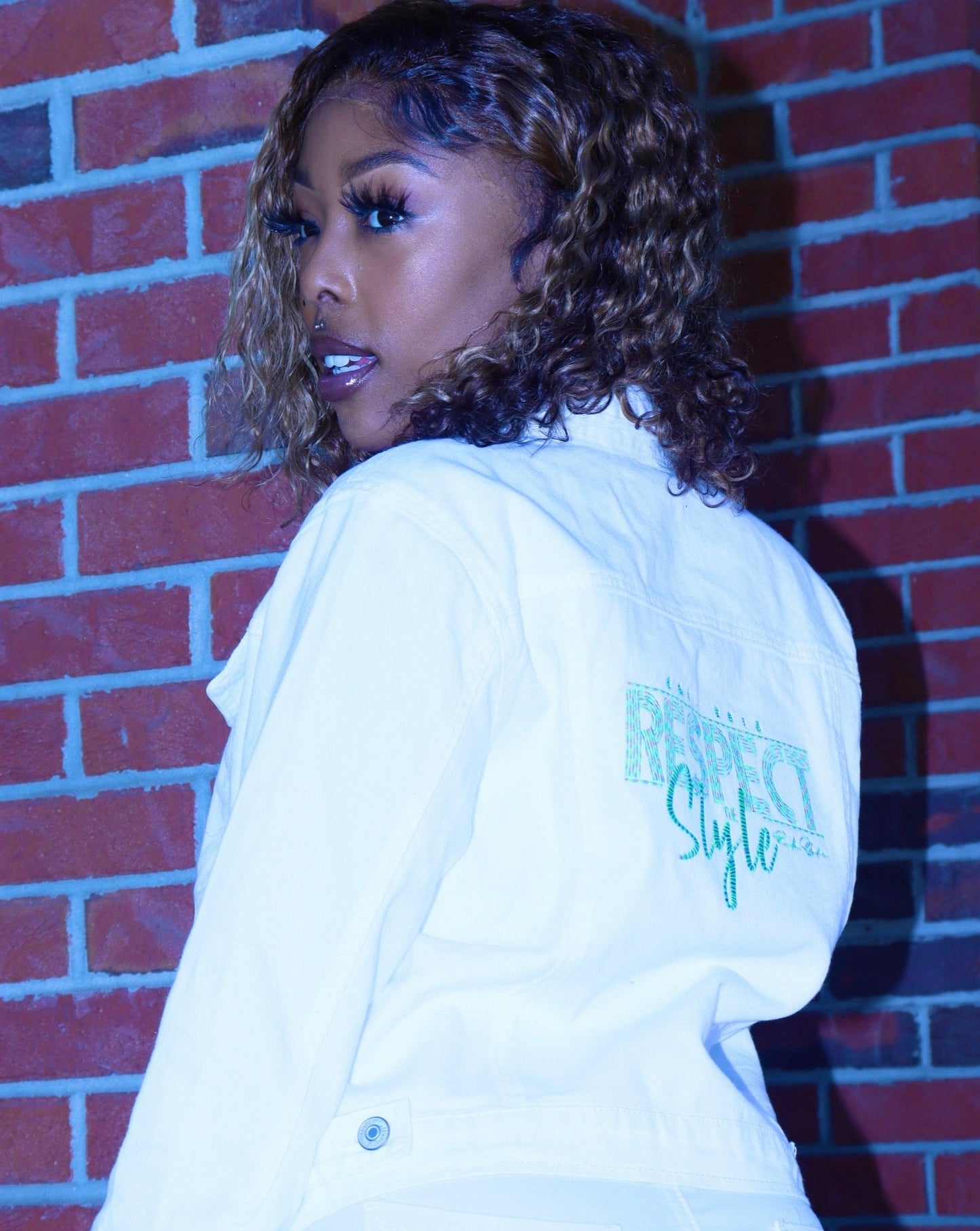 Respect The Style White Denim Jacket!